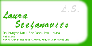 laura stefanovits business card